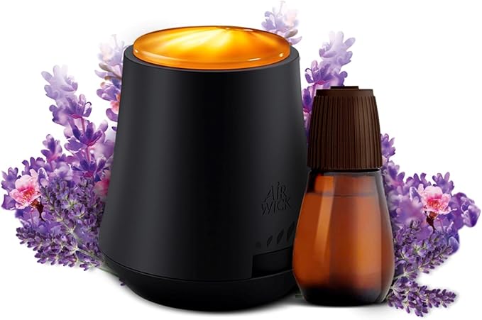 Air Wick Essential Mist Starter Kit, Diffuser + 1 Refill, Lavender and Almond Blossom, Air Freshener, Essential Oils-Ruum Studio Home