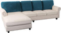 PrinceDeco Sectional Couch Covers Velvet Cushion Covers for Sectional Couch Washable Cushion Covers for Sectional Sofa Pet Friendly Sectional Sofa Slipcovers(1 Chaise Back+ 3 Sofa Back,Deep Teal)-Ruum Studio Home