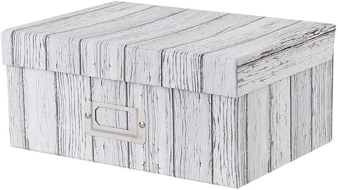 Briful Photo Boxes Storage, Storage Boxes with Lids 4 in 1 Set Water-Proof Storage Box Sets with Handles Decorative Multiple Size Storage Bins with Lids for Clothes/Shoes/Office/Cosmetic/Books-Ruum Studio Home