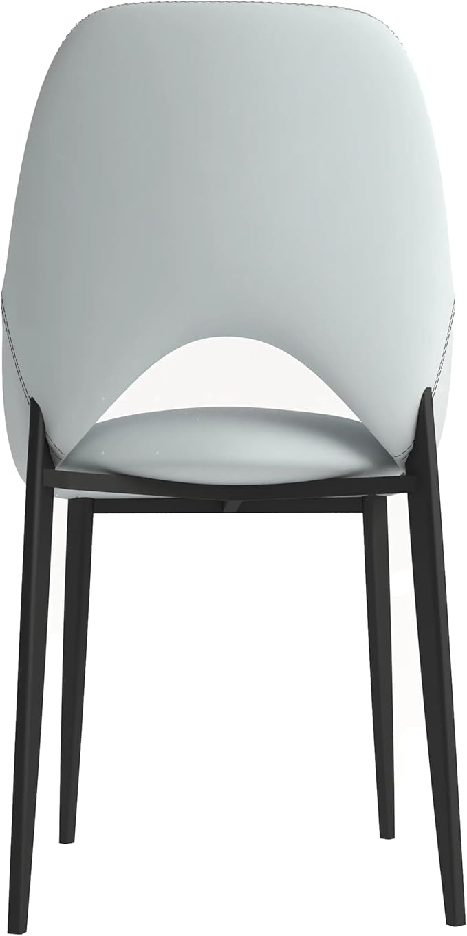 LeisureMod Amalfi Upholstered Fabric Dining Chair – Modern Side Chair with Iron Legs, Mid-Century Accent Chair for Dining Room or Kitchen-Ruum Studio Home