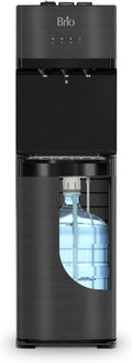 Brio Self Cleaning Bottom Loading Water Cooler Water Dispenser – Black Stainless Steel - 3 Temperature Settings - Hot, Room & Cold Water-Ruum Studio Home