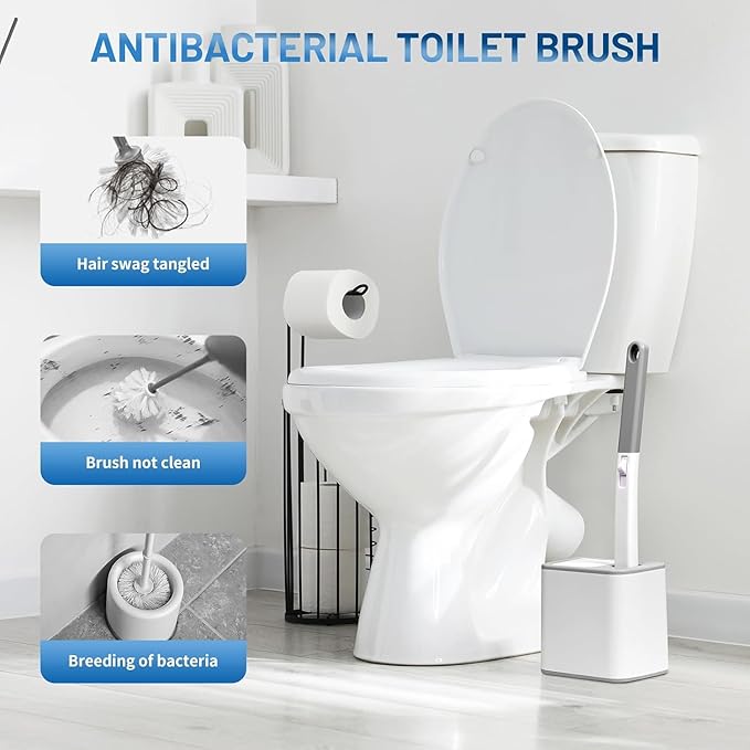 42 PCS Disposable Toilet Bowl Brush Refills, Disposable Toilet Brush Heads, Toilet Wand Disposable Refill Heads, Disposable Replacement Head (42Pcs Replacement Heads)-Ruum Studio Home