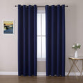 ChrisDowa Blackout Curtains 90 Inches Long 2 Panels Set for Living Room, Grommet Thermal Insulated Room Darkening Curtains for Bedroom (Navy Blue, 52 x 90 Inch)-Ruum Studio Home