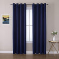ChrisDowa Blackout Curtains 102 Inches Long 2 Panels Set for Living Room, Grommet Thermal Insulated Room Darkening Curtains for Bedroom (Navy Blue, 52 x 102 Inch)-Ruum Studio Home