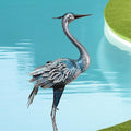 Crane Outdoor Decor Statue, Blue Heron Garden Statue Metal Yard Art Outdoor Decoy, Garden Sculptures & Statues for Yard/Lawn/Pond/Outdoor Decoration, 1Pc-Ruum Studio Home
