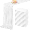10FT 12 Pack White Cheesecloth Table Runner 20 x 120 Inch Long Rustic Gauze Cheese Cloth Table Runner for Wedding Bridal Baby Shower Table Decorations Boho Fabric Sheer Birthday Party Table Decor-Ruum Studio Home