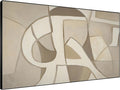 SIGNWIN 46"x72" Extra Large Framed Wall Art Neutral Abstract Geometric in Mid-Century Style, Retro-Inspired Design for Home Living Room Bedroom Decor (Frame Assembly Required)-Ruum Studio Home