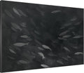 SIGNWIN 36"x46" Extra Large Framed Wall Art Monochrome Fish Silhouettes Illustration for Home Living Room Bedroom Decor (Frame Assembly Required)-Ruum Studio Home