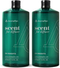 Aromaplan Hotel Scents 24 Knights 16 Fl Oz 2 Pack (946ml), Home Luxury Aroma & Hotel Fragrance Diffuser Oil- Hotel Diffuser Oil for Aromatherapy- USA Made, Bigger Bottle, Bolder Aroma & Longer Lasting-Ruum Studio Home