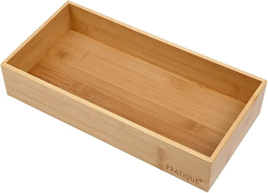 Bamboo Drawer Organizer - Kitchen Utensil Organizer Silverware Tray Cutlery Holder，Office Desk Supplies and Accessories (12x5.9x2.6 inch)-Ruum Studio Home