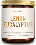 Scented Candles for Home - Lemon Eucalyptus Candle | Aromatherapy Candle Gift for Women & Men, Soy Candles for Home Scented - 7oz, Soy Wax-Ruum Studio Home