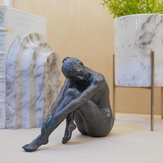 Guichifun Yoga Dancer Statue Home Decoration - Resin Bronze Sculpture Modern Creative Home Garden Statue Handicrafts Art Ware Décor Office Room or Outdoor Gifts 7.8 x 3 x 5.8 Inch-Ruum Studio Home