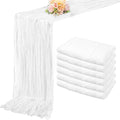 10FT 6 Pack White Cheesecloth Table Runner 20 x 120 Inch Long Rustic Gauze Cheese Cloth Table Runner for Wedding Bridal Baby Shower Table Decorations Boho Fabric Sheer Birthday Party Table Decor-Ruum Studio Home