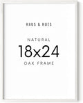 HAUS AND HUES White 18 x 24 Poster Frame - Oak White 18 x 24 Picture Frame, Wall 18x24 Frame, 18x24 Wood Frame, 24x18 Poster Frame, Wooden Picture Frame 18 x 24, Art 18 x 24 Frame-Ruum Studio Home