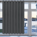 Easy-Going Blackout Door Curtains for Bedroom, Solid Thermal Insulated Grommet and Noise Reduction Window Drapes, Room Darkening Curtains for Living Room, 1 Panel (100x84 in, Gray)-Ruum Studio Home