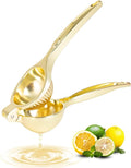 Lemon Squeezer, Heavy Duty Zinc Alloy Manual Lemon Juicer, High Yield Threaded Groove Small Oranges Limes Citrus Juicer Hand Press, Juice Maker for Cocktails Home Restaurant Kitchen Utensils(Gold)-Ruum Studio Home