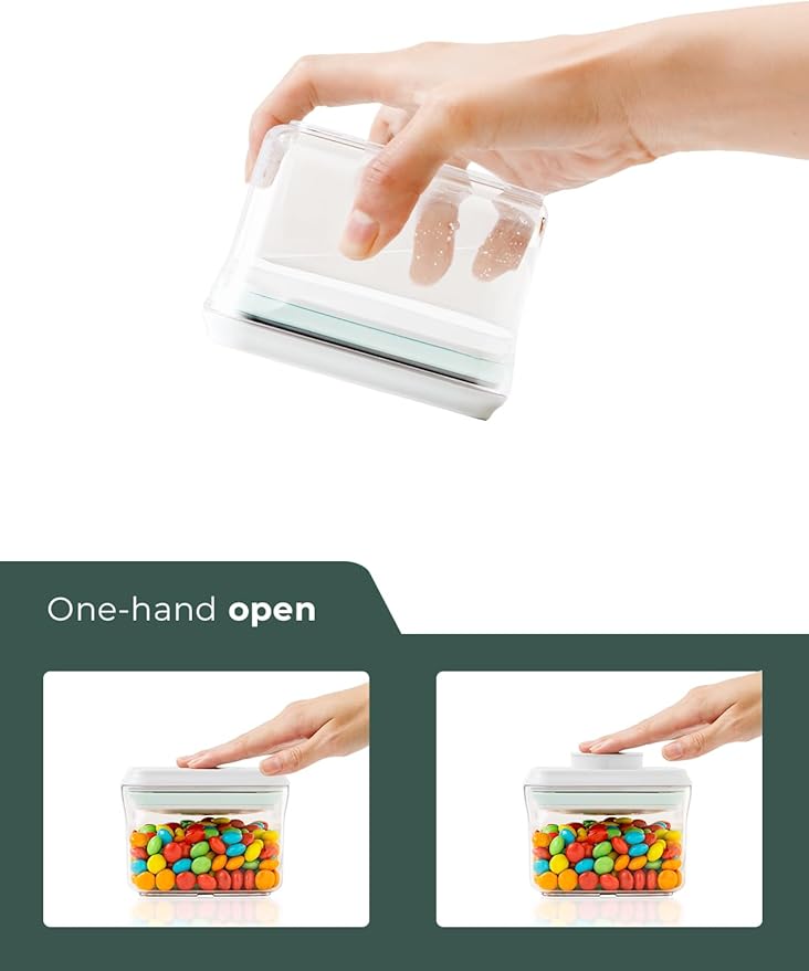 0.6 Qt Pop Containers - 3 Pack Mini Travel Snack Container, BPA Free Food Storage Canisters with Lids, Small Freezer Containers Candy Jar Plastic 520ml*3-Ruum Studio Home