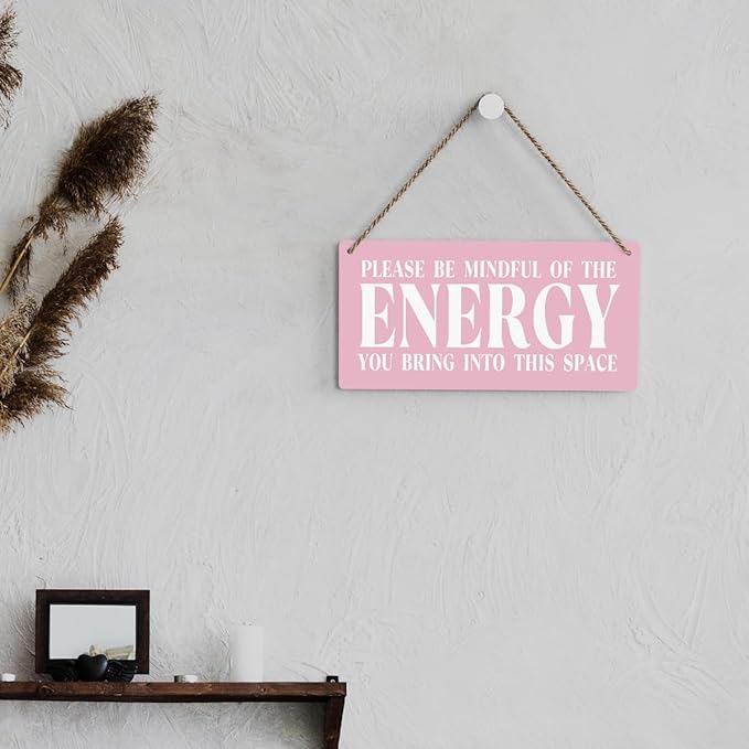 Pink Room Decor Spiritual Decoration Meditation Room Decoration Inspirational Spa Positive Affirmations Wall Decor Wood Plaque Sign Hanging Door Sign Home Office Yoga Room-Ruum Studio Home
