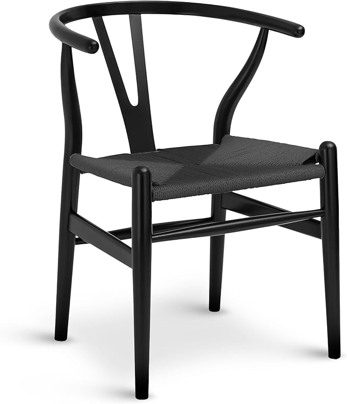 POLY & BARK Weave Chair in Pitch Black-Ruum Studio Home