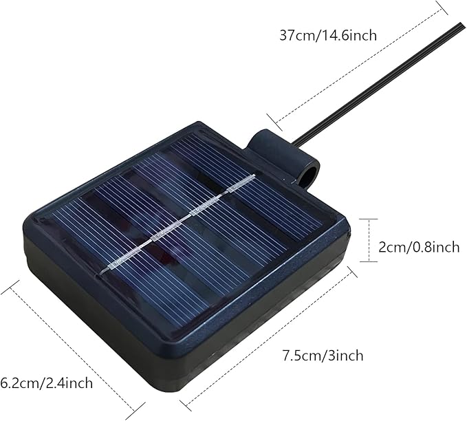 Solar Lantern Light Replacement Top ,LED Solar Panel Lantern Lid Lights Replacement Part for Outdoor Flower DIY Solar Flower Lights Garden Patio Decor (Square 2 pcs)-Ruum Studio Home