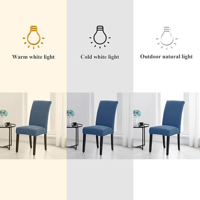 Joccun Chair Covers for Dining Room Set of 4, Dining Chair Slipcovers Stretch Dining Room Chair Covers Seat Protector,Washable Parsons Chair Cover for Home,Banquet(Riverside,4 Pack)-Ruum Studio Home