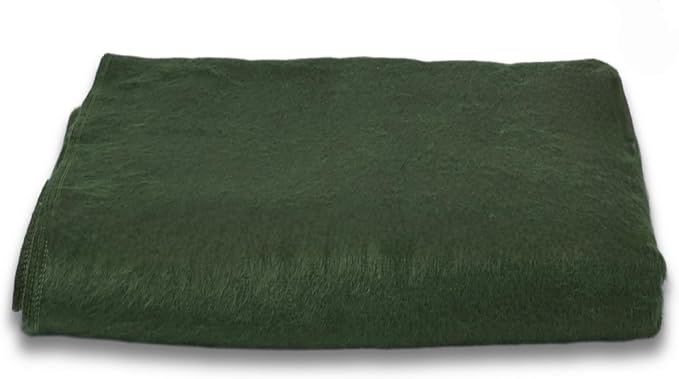 LATITUDE ZERO; Camping Alpaca Wool Throw Blanket | Warm, Ultra-Soft, Breathable, Non-Itchy Outdoor Blanket-Throw | Hypoallergenic and Beautiful Fabric (Army Green)-Ruum Studio Home