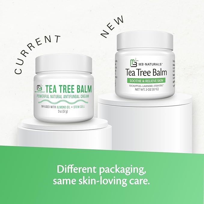 M3 Naturals Tea Tree Oil Foot Balm – Soothing Moisturizer for Dry, Cracked Feet & Nails | Hydrating & Nourishing Skin Care for Tired, Rough, and Calloused Feet | Refreshing 2 oz Balm-Ruum Studio Home