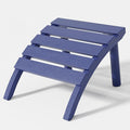 Adirondack Ottoman, HDPE Plastic Adirondack Footstool, All Weather Foot Rest for Adirondack Chair, Outdoor Footrest for Patio,Backyard, Lawn, Fire Pits, Navy Blue-Ruum Studio Home