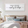 Sweet Dreams Above Bed Wall Decor Art 24"X10" Master Bedroom Over Bed Wall Wood Framed Sign (White)-Ruum Studio Home