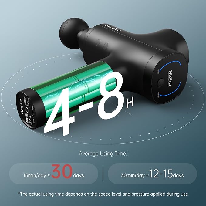 opove M3 Pro 2 Massage Gun Deep Tissue Percussion Muscle Massager for Workout, Handheld Percussive Therapy Fascia Gun for Athletes Fast Recovery 4-8 Hours Long Battery Life, Powerful, Quiet, Black-Ruum Studio Home