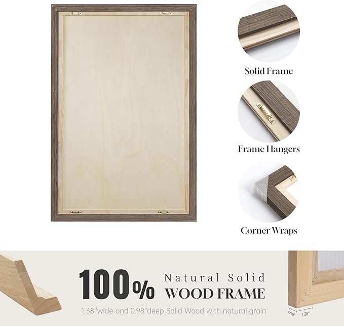 Framed Textured Wood 3D Wall Art for Living Room, Large Boho Floral Black and Beige Artwork for Walls, 3 Piece Abstract Bohemian Flower Wood 3D Art for Office Bedroom Hallway Wall decor, 24x36 Inch-Ruum Studio Home