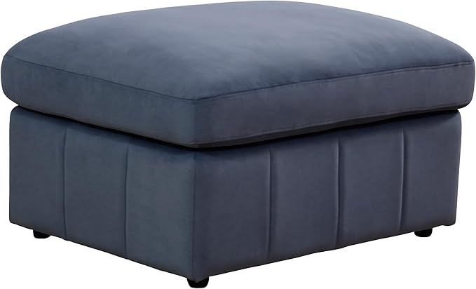 Ottoman Rectangular Storage Ottoman Bench, Flannel Footrest Stool Footstool with Lid for Living Room, Bedroom, Entryway, Gray Blue, 38"x30"x22"-Ruum Studio Home