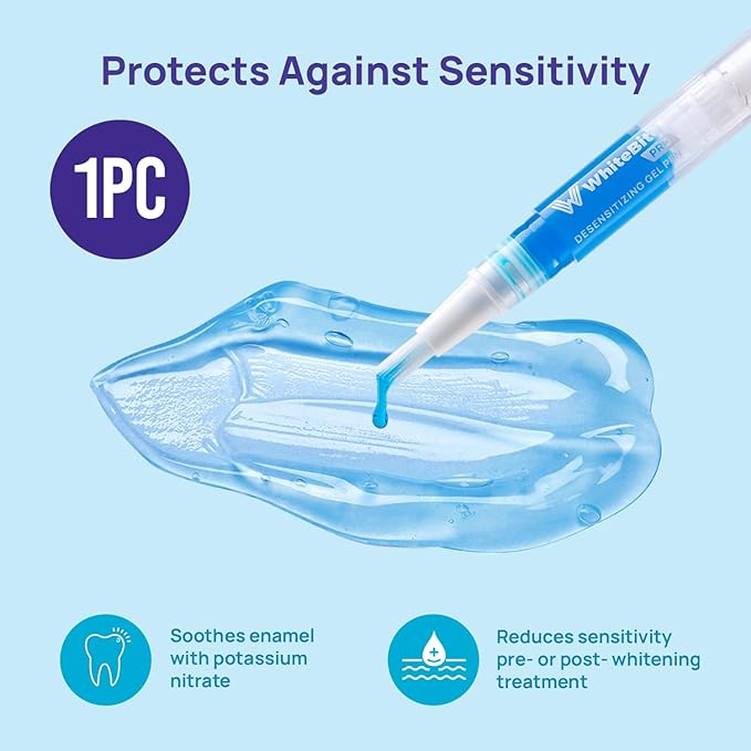 WhiteBite Pro Teeth Whitening Pens for Sensitive Teeth – 4 Pens Total (1 Blue Gel Pen for Sensitivity Relief), 35% Carbamide Peroxide Gel, Fast Whitening Results, Enamel-Safe, Travel-Friendly-Ruum Studio Home