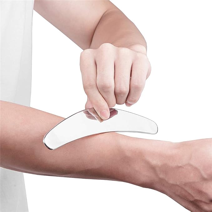 Medical Grade Stainless Steel Gua Sha Guasha Massage Soft Tissue Therapy Used for Back, Legs, Arms,Neck,Shoulder (A)-Ruum Studio Home