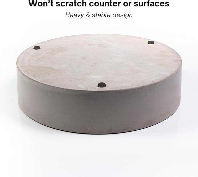 Simon Brothers Concrete Fruit Bowl and Tray Set for Kitchen Counter - Large Decorative Bowls for Home Decor - Modern Key Bowl for Entryway Table - Key Holder and Vanity Tray-Ruum Studio Home
