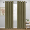 Easy-Going Blackout Curtains for Bedroom, Solid Thermal Insulated Grommet and Noise Reduction Window Drapes, Room Darkening Curtains for Living Room, 2 Panels (52x84 in,Khaki)-Ruum Studio Home