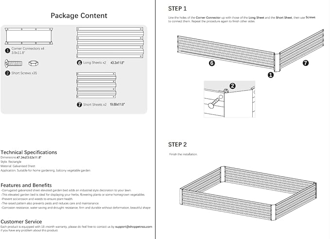 4x2x1ft Metal Raised Garden Bed Kit，Galvanized Garden Bed Box for Vegetables, Flowers, Herbs, and Succulents,60 Gallon Capacity - Green-Ruum Studio Home