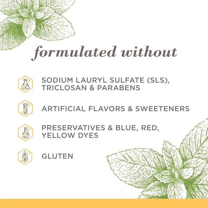 Burt's Bees Toothpaste, Natural Flavor, Fluoride-Free, Purely White, Zen Peppermint, 4.7 oz, Pack of 3-Ruum Studio Home