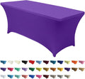 ABCCANOPY 6 FT Purple Spandex Table Cover Stretch Fitted Wrinkle Resistant Tablecloth Reuse for Rectangular Folding Table Patry Event Wedding Banquet Protector-Ruum Studio Home