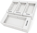 SpaceAid Bag Storage Organizer for Kitchen Drawer, Bamboo Organizer, Compatible with Gallon, Quart, Sandwich and Snack Variety Size Bag (4 Pack), White-Ruum Studio Home