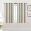H.VERSAILTEX Premium Blackout Thermal Insulated Room Darkening Curtains for Bedroom/Living Room - Classic Grommet Top (2 Panels, Ivory/Cream, 52 Inch by 45 Inch)-Ruum Studio Home