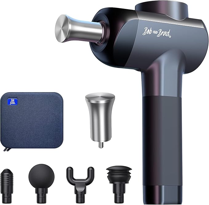 BOB AND BRAD X6 Pro Massage Gun Deep Tissue Percussion with Metal Head Therapy, Professional Muscle Massage Gun for Athletes, Electric Massager Gun for Pain Relief-Ruum Studio Home