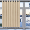 Easy-Going Blackout Door Curtains for Bedroom, Solid Thermal Insulated Grommet and Noise Reduction Window Drapes, Room Darkening Curtains for Living Room, 1 Panel (100x84 in, Beige)-Ruum Studio Home