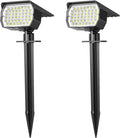 Solar Spot Lights Outdoor Waterproof IP65, 2 Pack Landscape Spotlights with 46 LEDs, 3 Modes Auto On/Off Solar Powered Flood Lights for Outside Pathway, Yard, Garden, Walkway (Cool White)-Ruum Studio Home