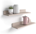 Mobili Fiver, Set of 2 Rachele Shelves, 31.49 in, Pearled Elm, Made in Italy-Ruum Studio Home