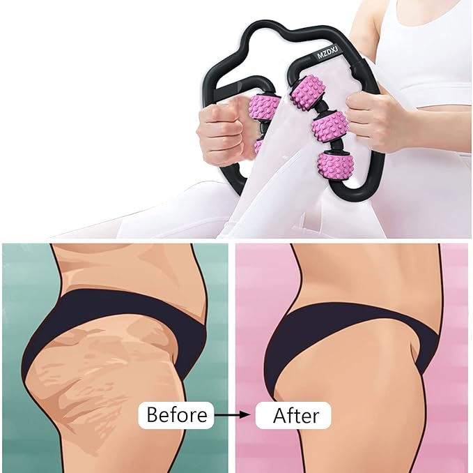 Cellulite Massage Tool Deep Fascia Massager & Dimpled Skin Remover for Legs - Anti-Cellulite Roller Tech with Lymphatic Drainage, Smooth Skin & Pain Relief for Thighs & Buttocks Sculpting-Ruum Studio Home