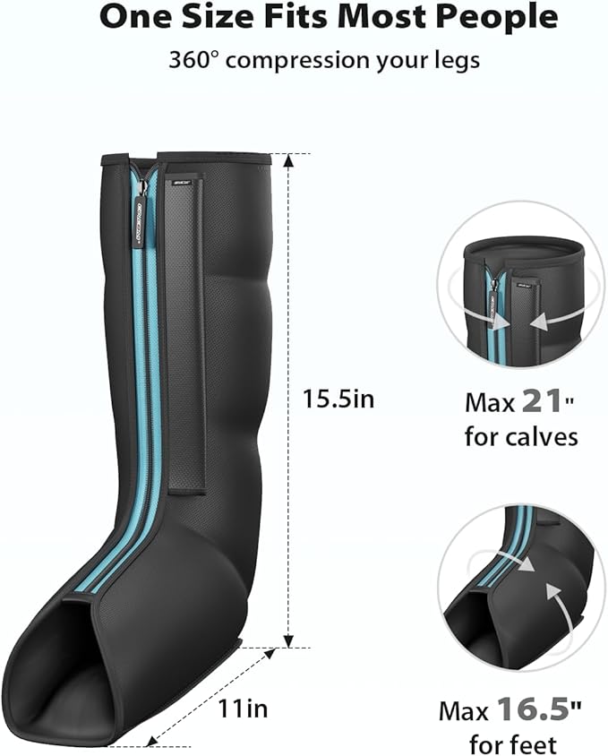 CINCOM Leg Massager for Circulation and Pain Relief, Air Compression Massager for Foot and Leg Helpful for Lymphedema Edema Restless and Relaxation Birthday Gift for Women Men-Ruum Studio Home