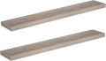 HOOBRO Floating Shelves for Wall, Wall Mounted Shelf Set of 2, 47.2" Hanging Shelf with Invisible Brackets, for Wall in Bathroom, Bedroom, Toilet, Kitchen, Living Room, Office, Greige BG120BJP201-Ruum Studio Home