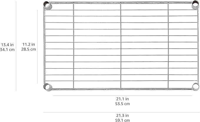 Amazon Basics 5-Shelf Adjustable, Storage Shelving Unit, (200 Pound Loading Capacity per Shelf), Steel Organizer Wire Rack, 23.2 x 13.4 x 60 inches (LxWxH), Chrome-Ruum Studio Home