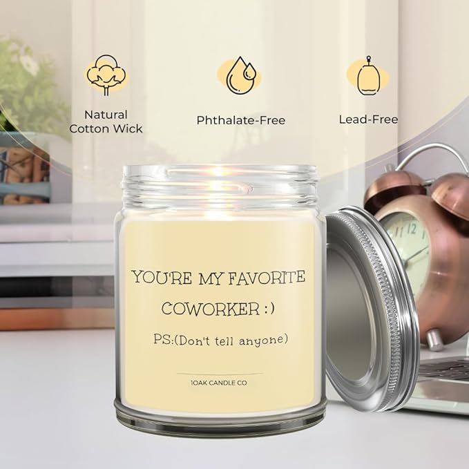 1OAK Vanilla Coworker Candle - Office Gifts for Coworkers - Funny & Farewell Gifts for Women, Men & Colleagues-Ruum Studio Home